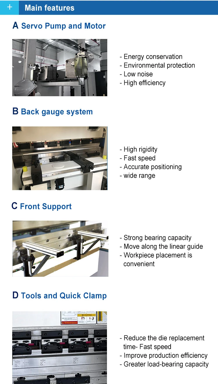 Two Servo Motors and Servo Pump CNC Hybrid Press Brake